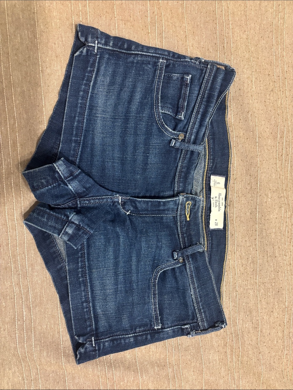 Abercrombie & Fitch dark indigo denim shorts